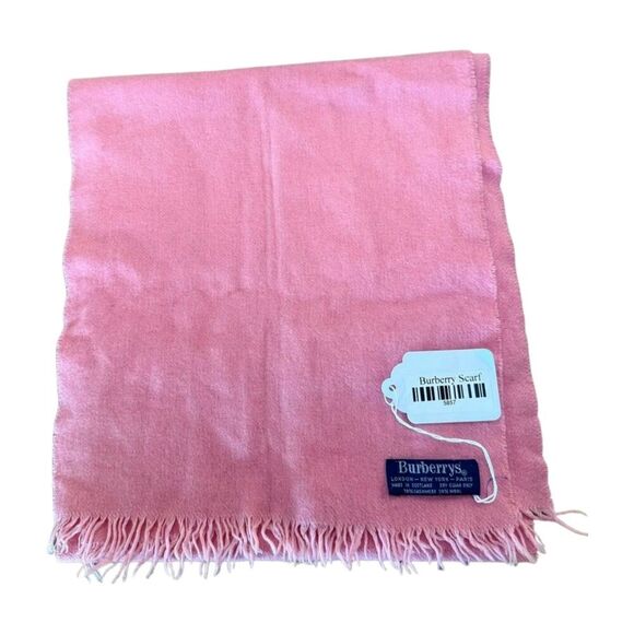Burberry Accessories - Vintage Burberry’s Pink Scarf – 70% Cashmere / 30% Wool